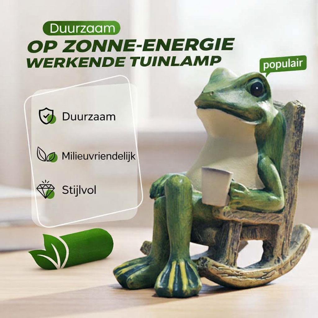 Frog Solar Garden LED Light Outdoor Pond Decor