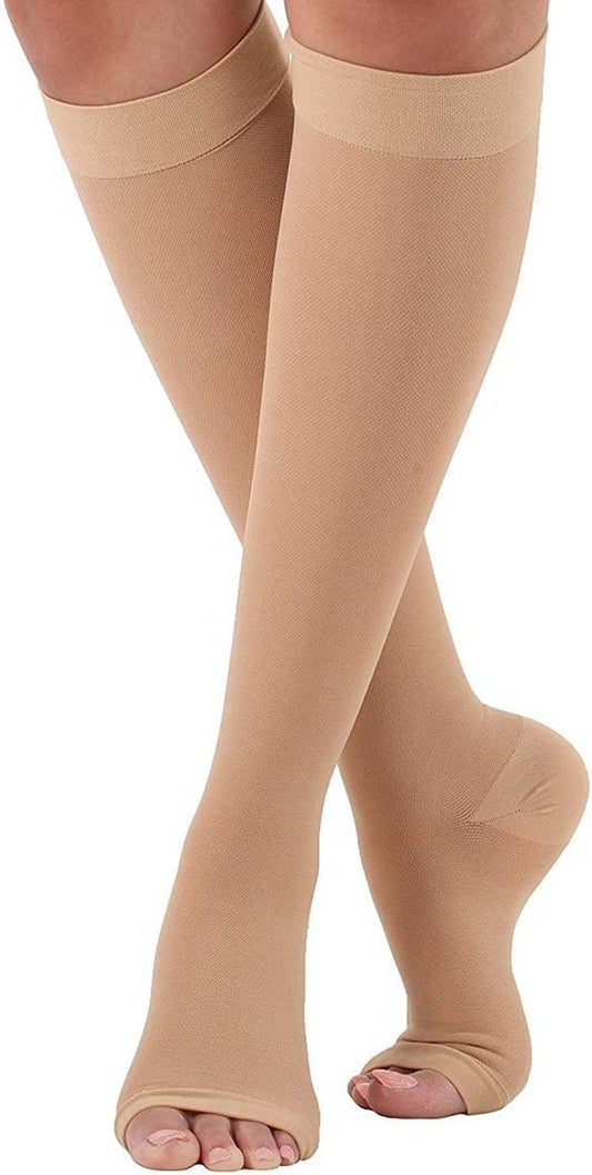 Graduated Compression Socks – Open-Toe Support for Better Blood Circulation