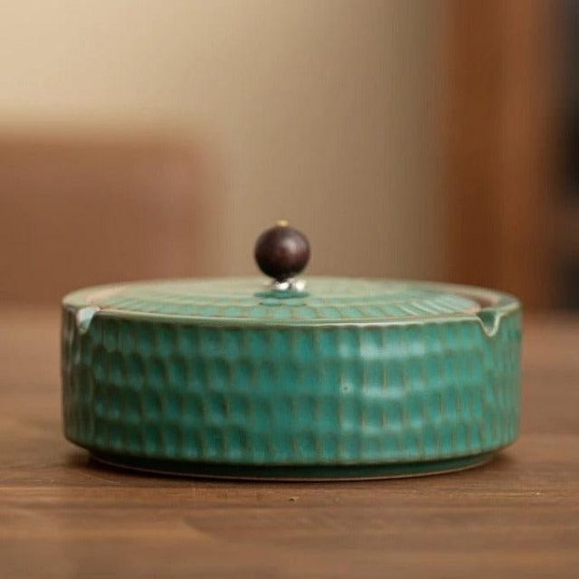 Handmade Retro Ashtray with Lid