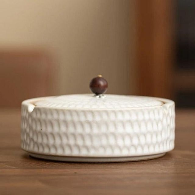 Handmade Retro Ashtray with Lid