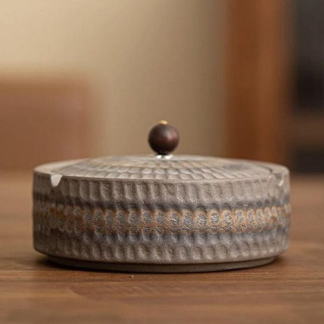 Handmade Retro Ashtray with Lid