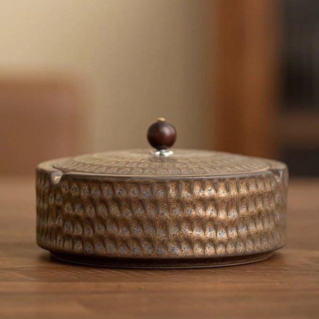 Handmade Retro Ashtray with Lid