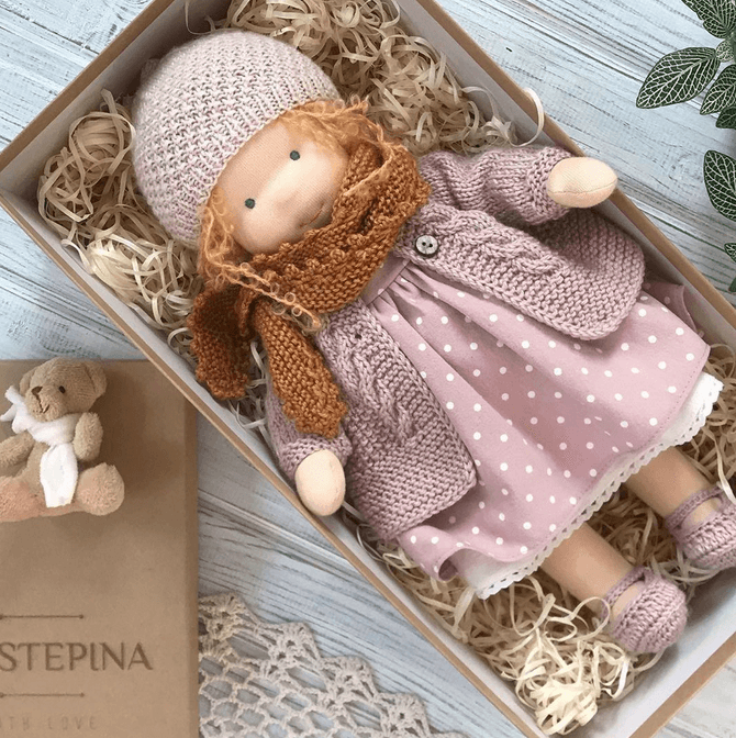 Handmade Waldorf Cuddle Doll - Natural Soft Toy