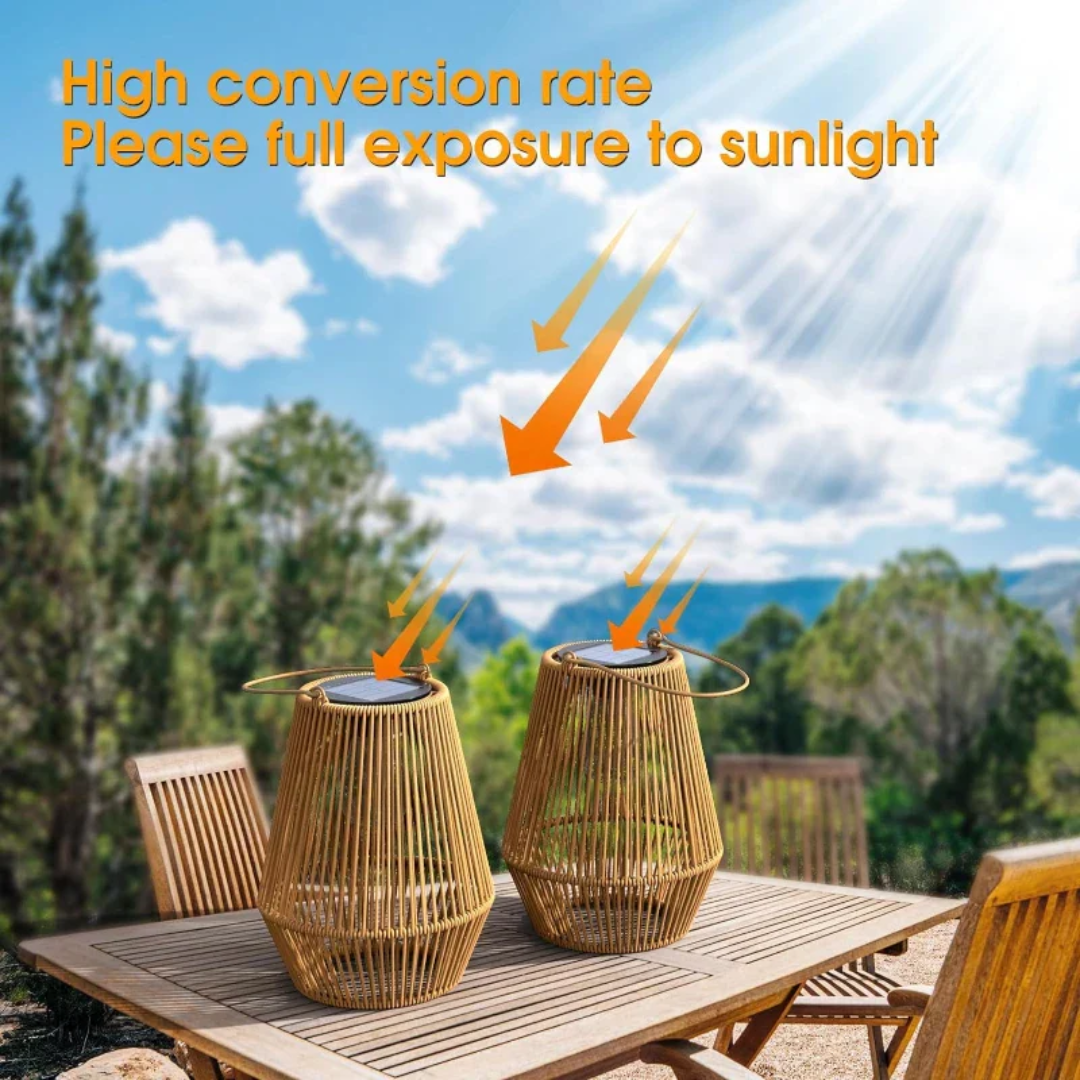 Handwoven Waterproof Solar Garden Lamp