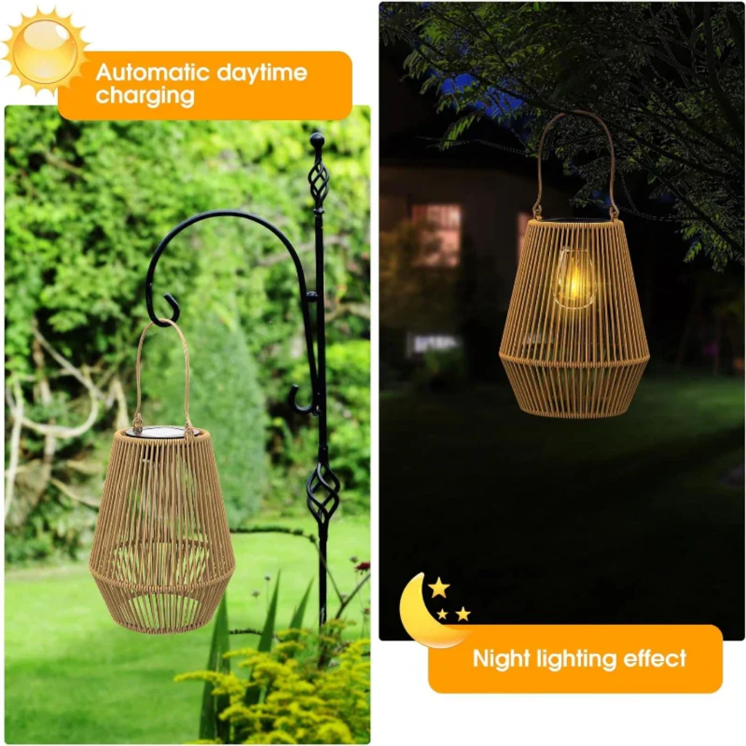 Handwoven Waterproof Solar Garden Lamp