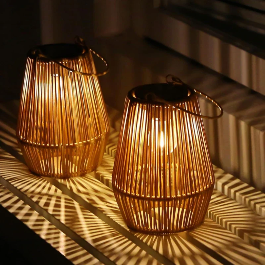 Handwoven Waterproof Solar Garden Lamp