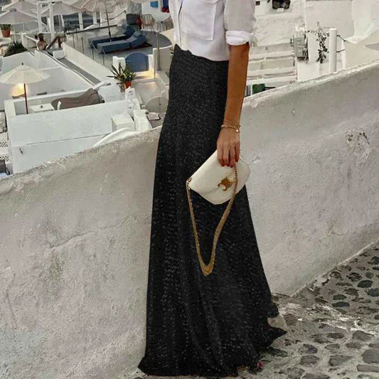 High-Waisted & Relaxed Fit Maxi Skirt