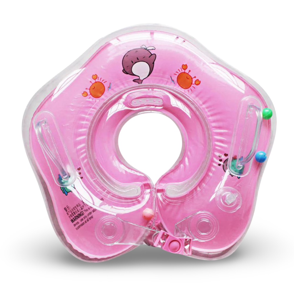 Inflatable Baby Neck Float with Adjustable Support for Bathing