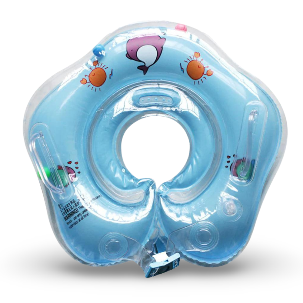 Inflatable Baby Neck Float with Adjustable Support for Bathing