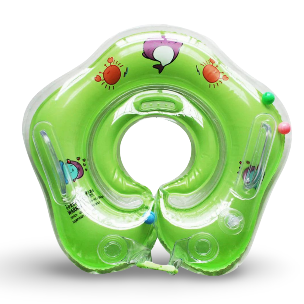Inflatable Baby Neck Float with Adjustable Support for Bathing