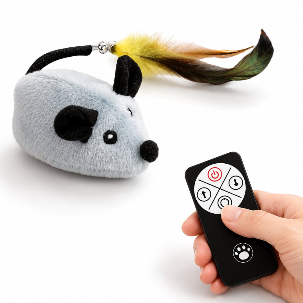 Interactive Rechargeable Remote Control Mouse Cat Toy
