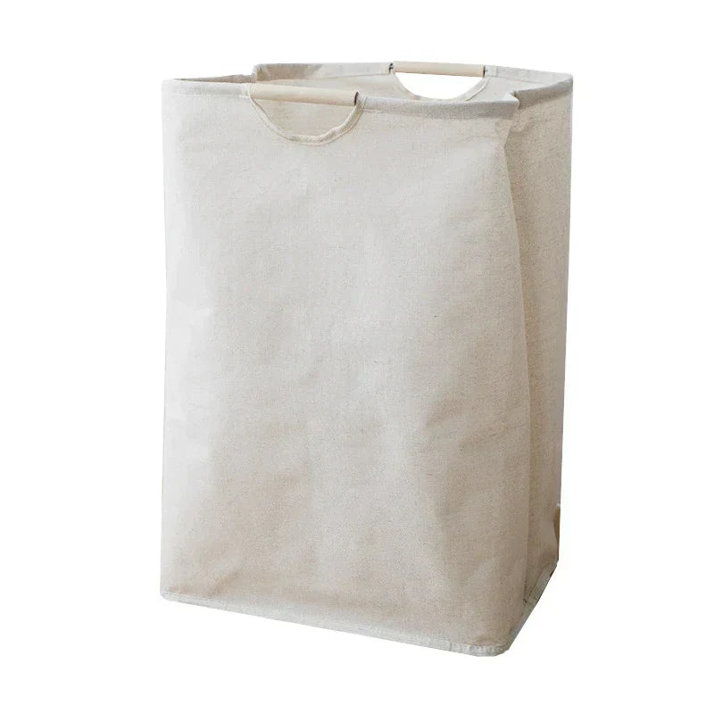 Japanese Cotton Linen Laundry Basket - Collapsible Storage Basket