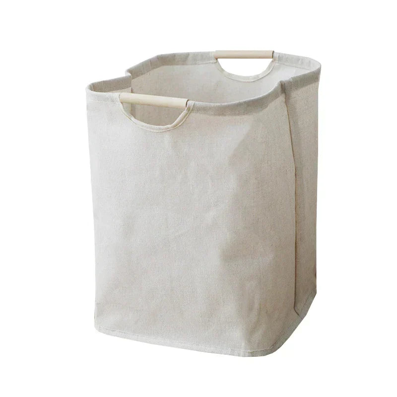Japanese Cotton Linen Laundry Basket - Collapsible Storage Basket