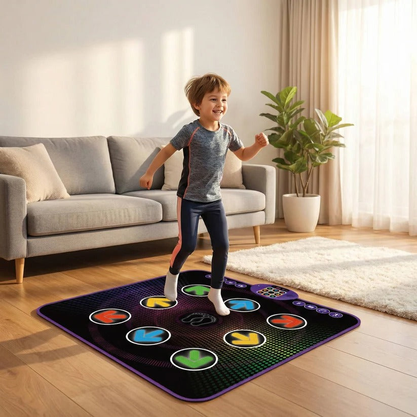 Kids' Bluetooth Dance Mat with LED Lights and Electronic Musical Game Pad