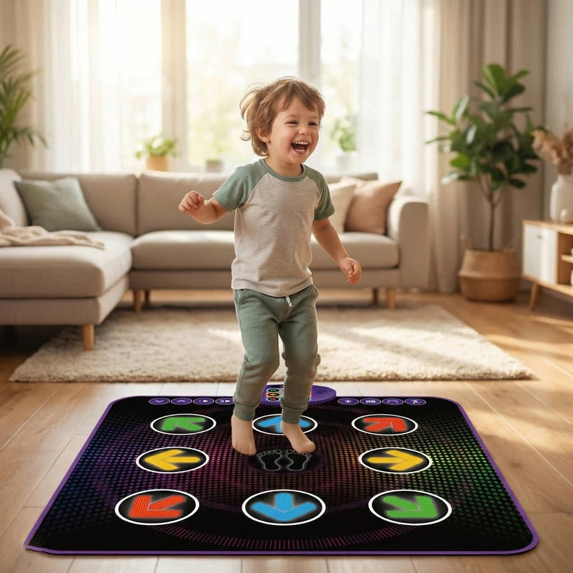 Kids' Bluetooth Dance Mat with LED Lights and Electronic Musical Game Pad