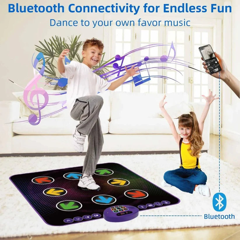 Kids' Bluetooth Dance Mat with LED Lights and Electronic Musical Game Pad