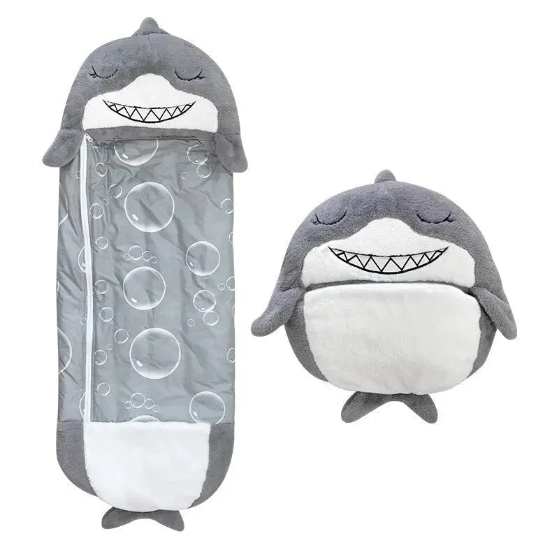 Kids' Sleeping Bag & Plush Toy Combo - Animal Design