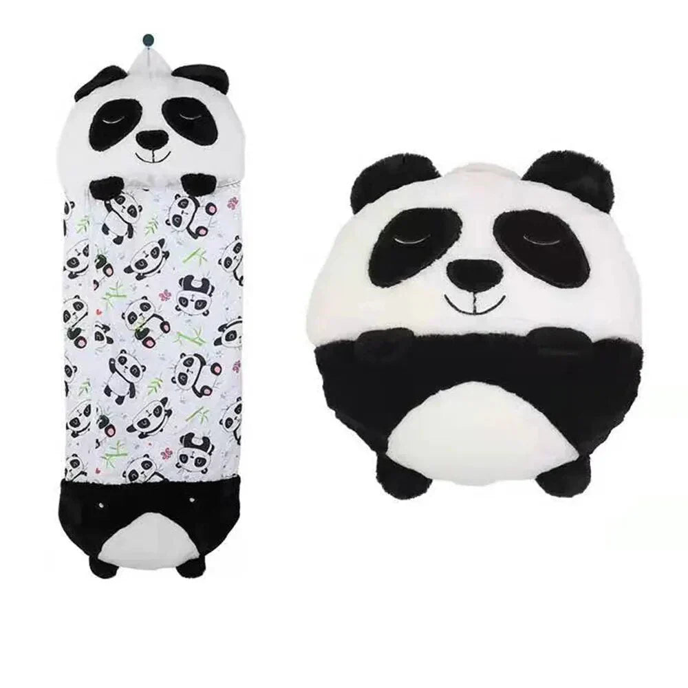 Kids' Sleeping Bag & Plush Toy Combo - Animal Design