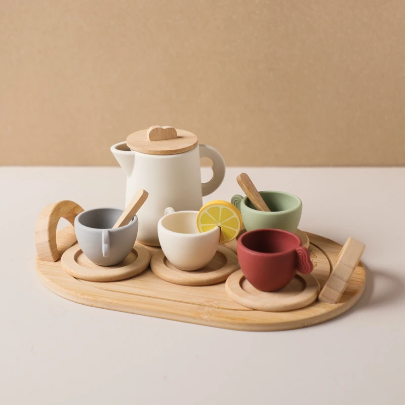 Kids' Wooden Tea Party Set - Educational Toy Set