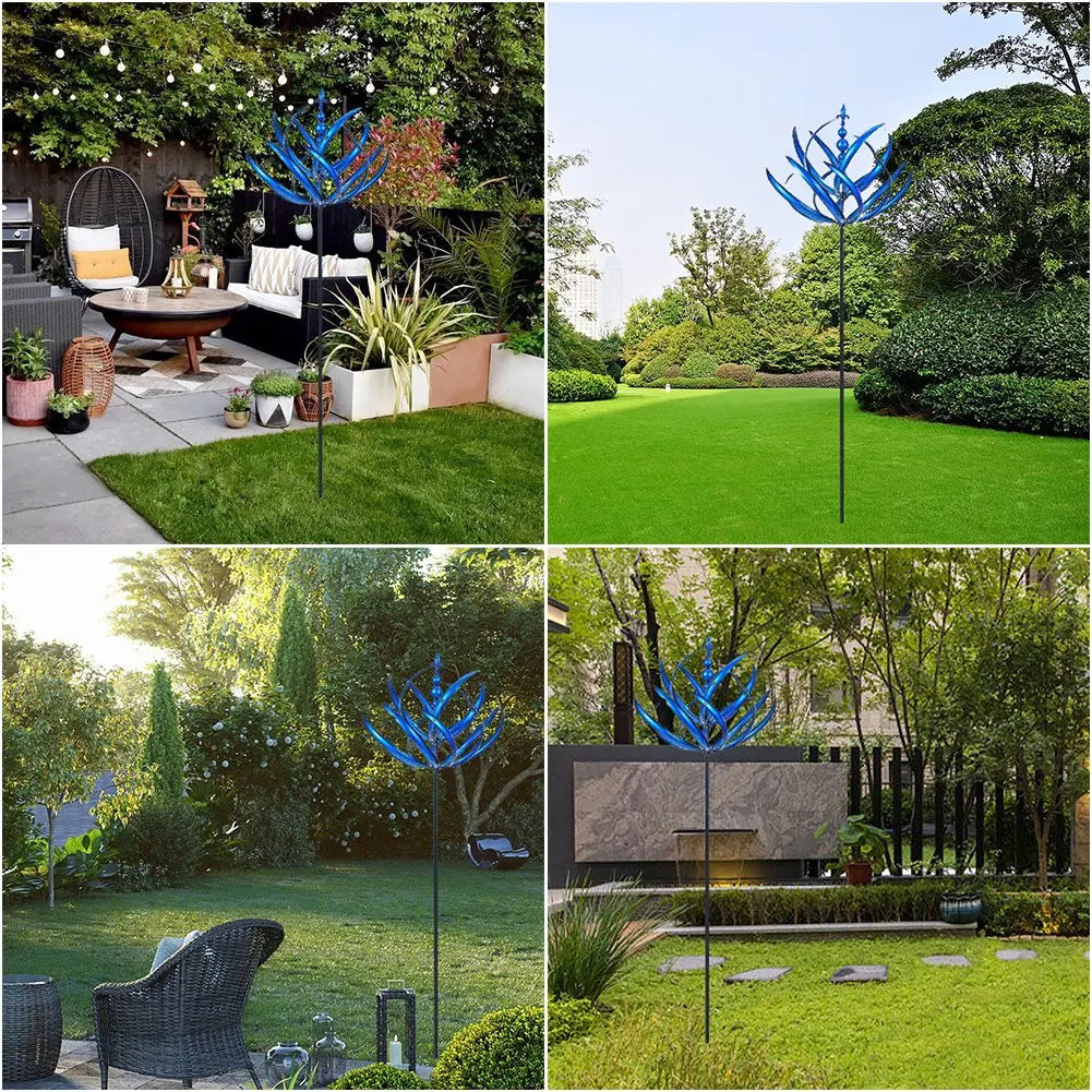 Kinetic Metal Garden Wind Spinner
