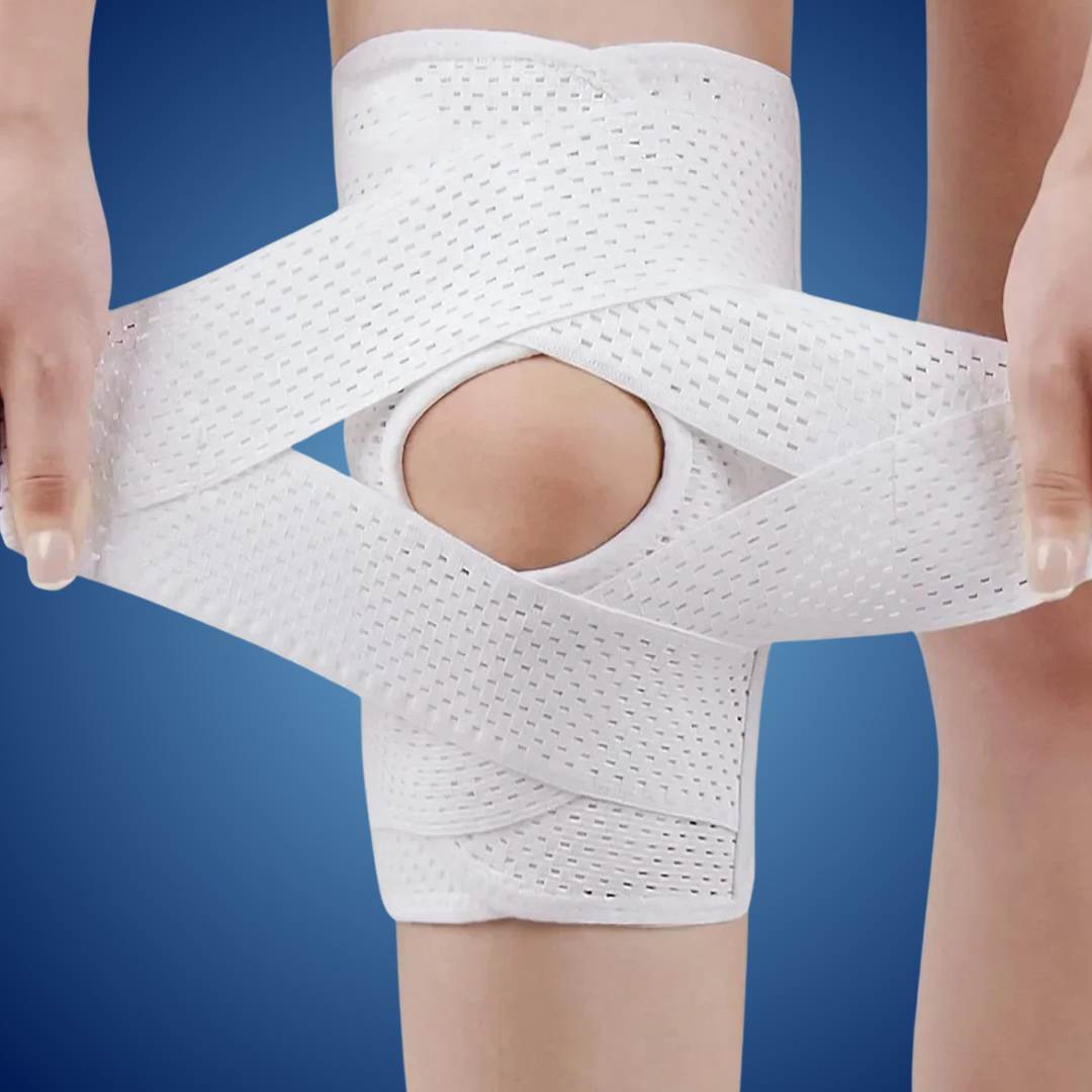 Knee Pads with Supportive Compression Springs and Tension Strap – for Stability, Pain Relief, and Protection