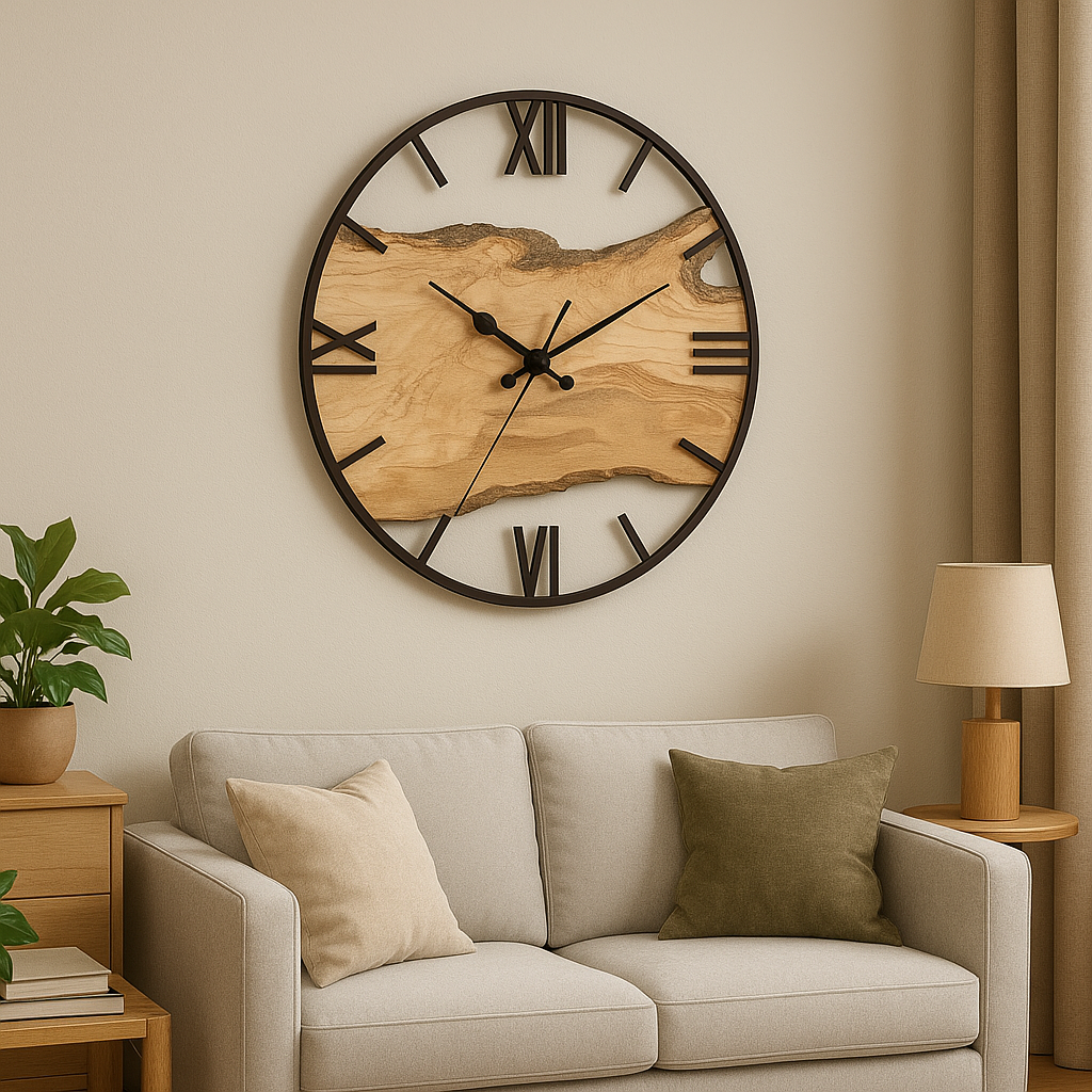 Large Black Minimalist Wall Clock