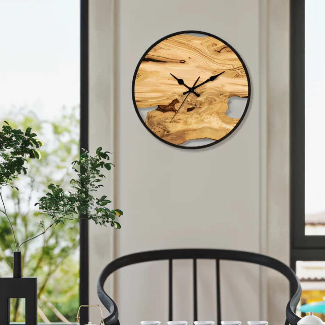 Large Black Minimalist Wall Clock