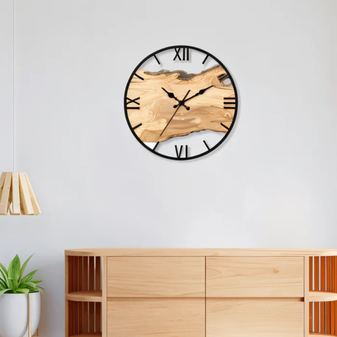 Large Black Minimalist Wall Clock