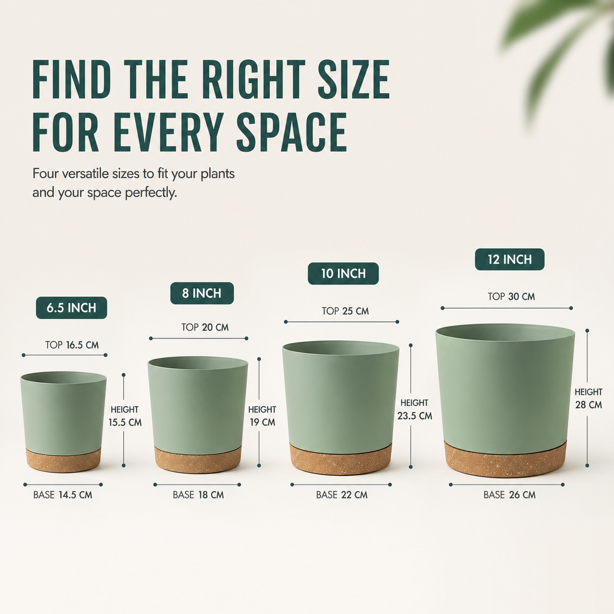 Large Lightweight Pot with Drainage Holes