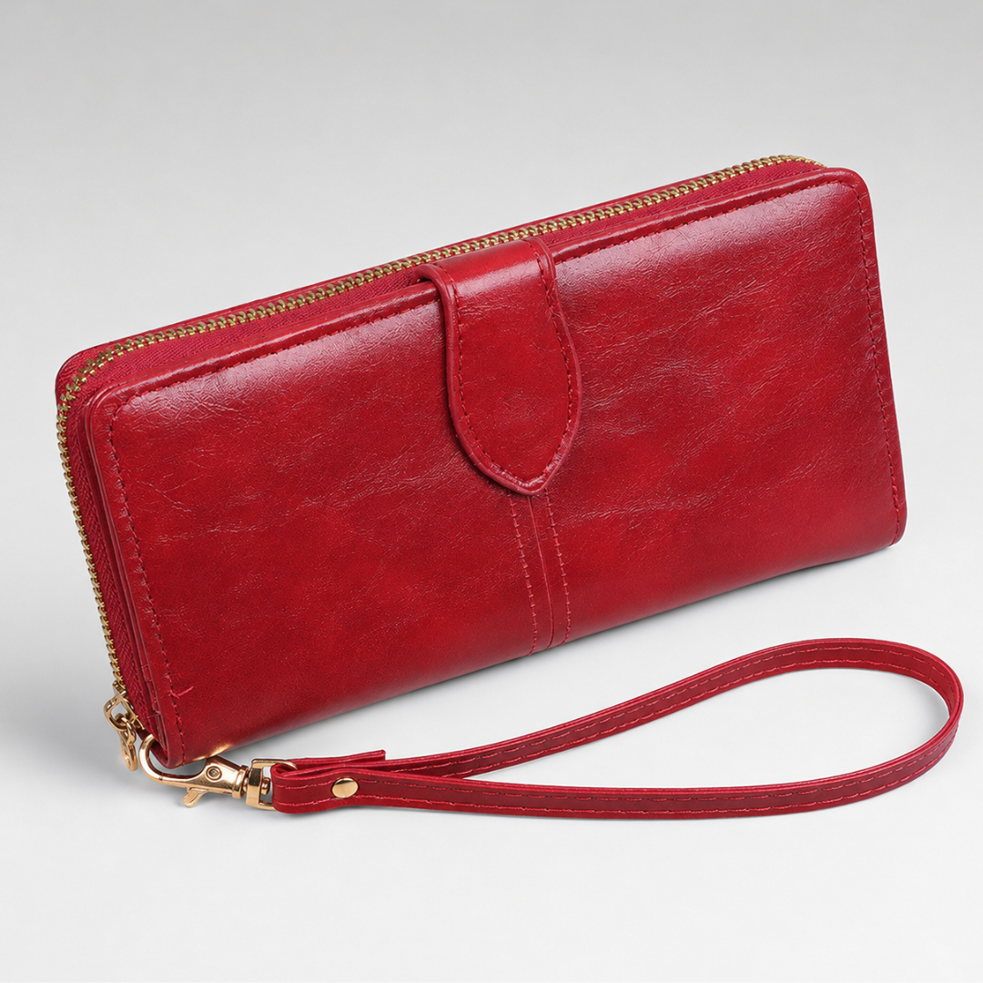 Large Zip-Around Clutch