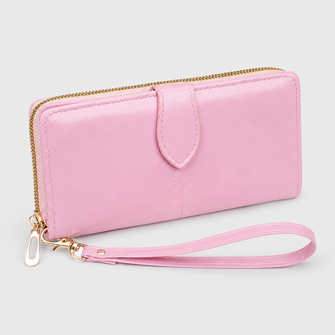 Large Zip-Around Clutch