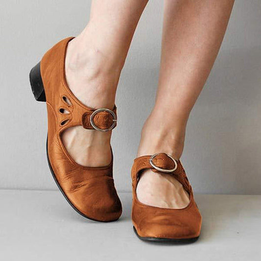 Leather Orthopedic Sandals with Buckle