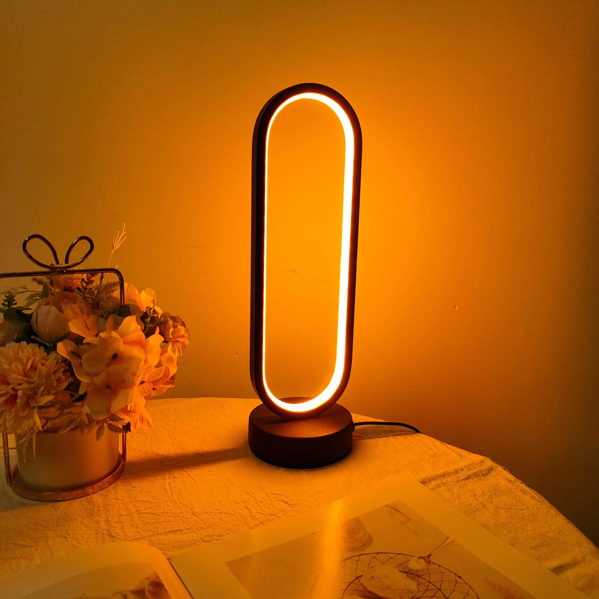 LED Night Lamp – Three-Colour Dimmable Bedside Light