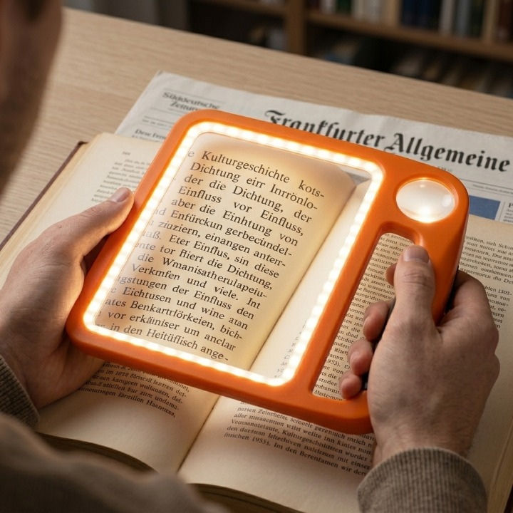 Lighted LED Magnifying Glass with 5x and 10x Magnification and 48 LEDs for Effortless Reading