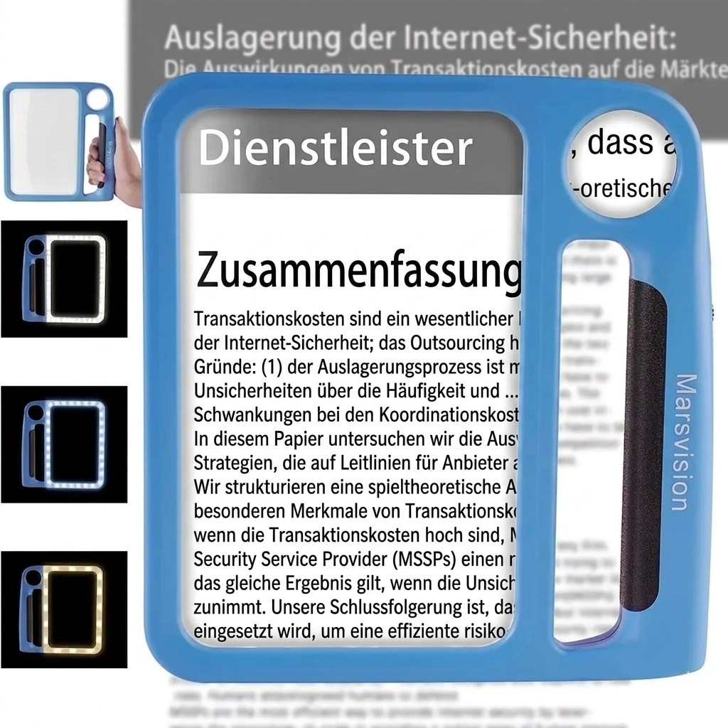 Lighted LED Magnifying Glass with 5x and 10x Magnification and 48 LEDs for Effortless Reading
