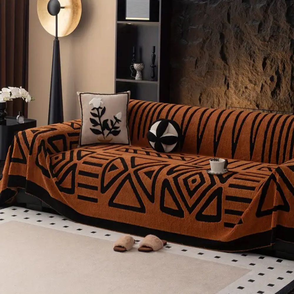 Maze Pattern Sofa Protector Throw Blanket