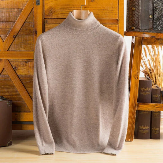 Men's 100% Pure Cashmere Turtleneck Sweater