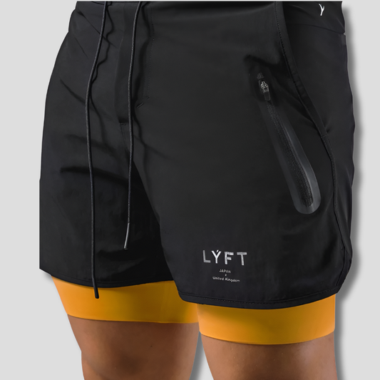 Men's 2-in-1 Running Shorts with Compression Inner Shorts
