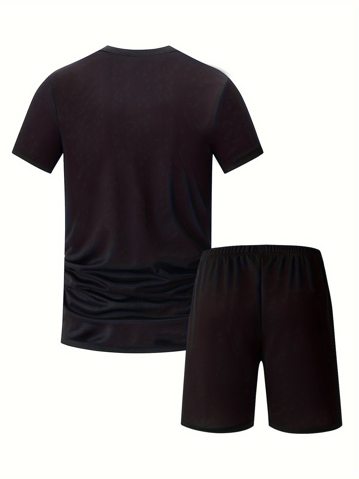 Men's Athletic Gradient Sports T-Shirt and Shorts Set