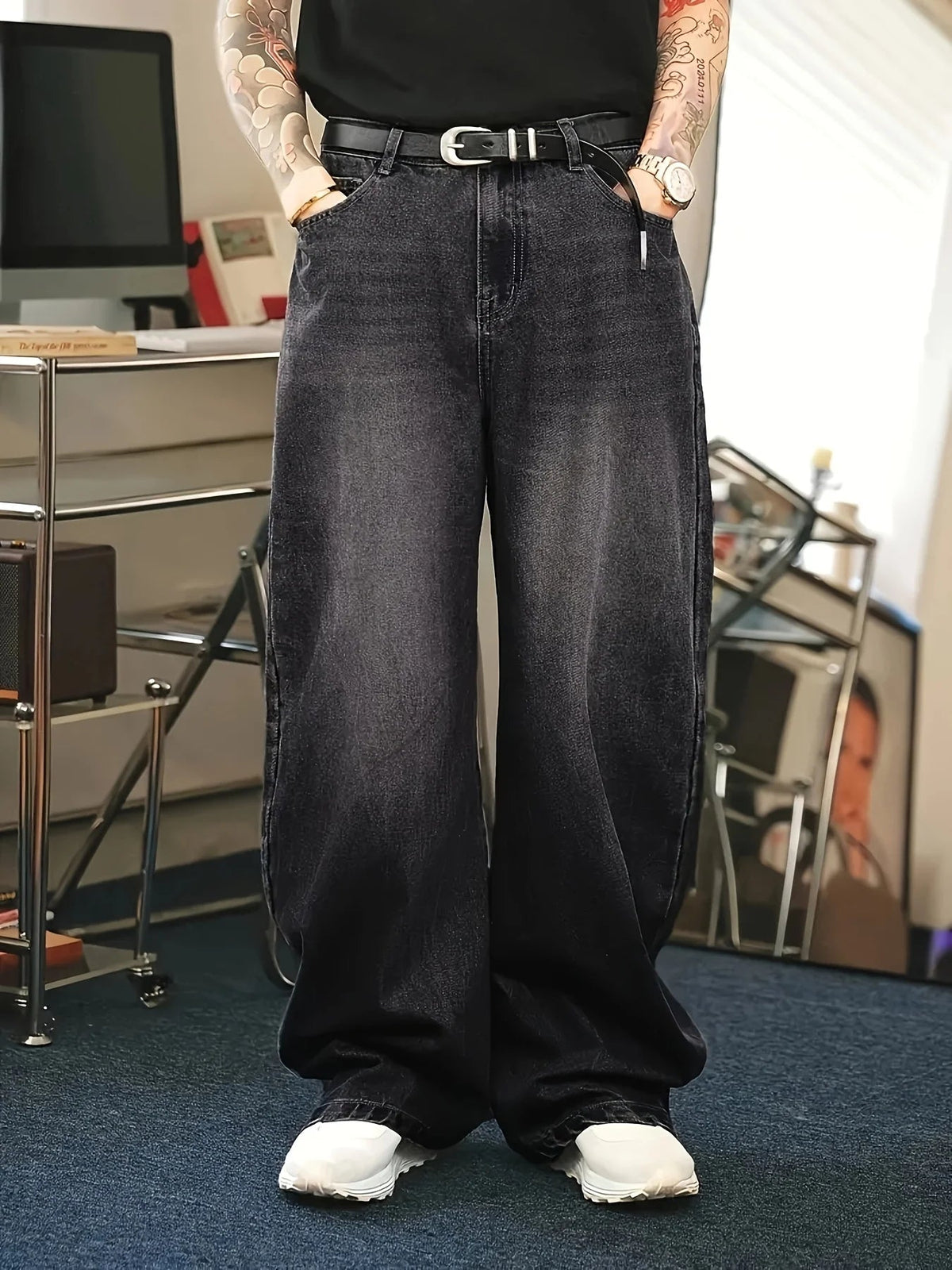 Men's Baggy Jeans | Casual Retro Style Urban Look for Men