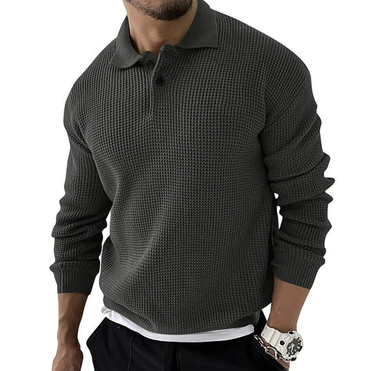 Men's Button-Down Polo Sweater