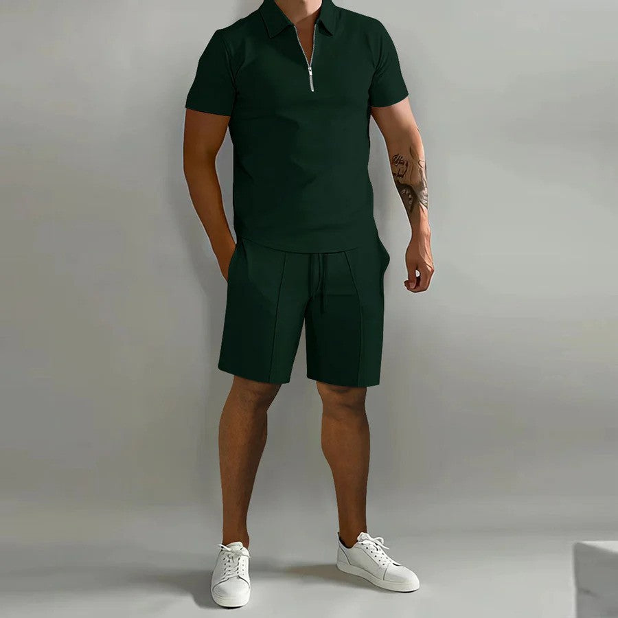 Men's Casual Summer Polo and Shorts Set – Stylish & Comfortable