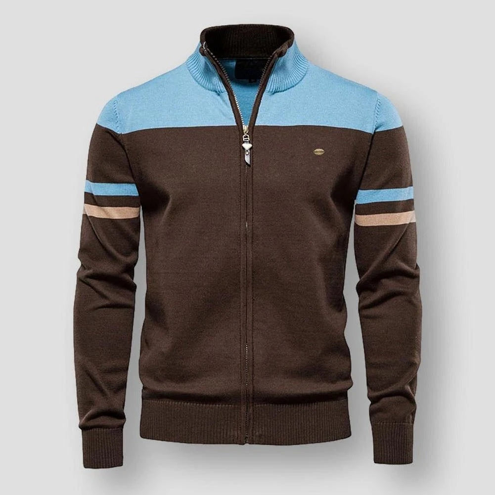 Men's Color-Block Zip-Up Jacket