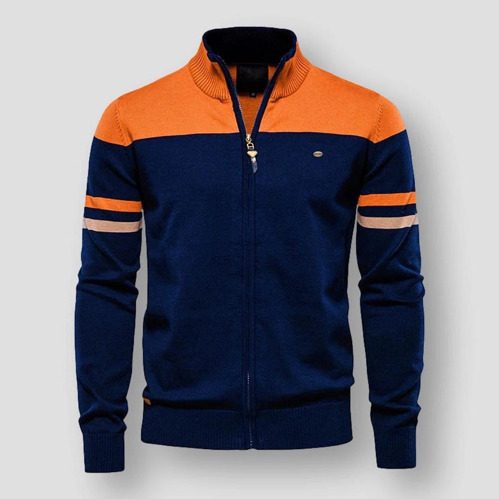 Men's Color-Block Zip-Up Jacket