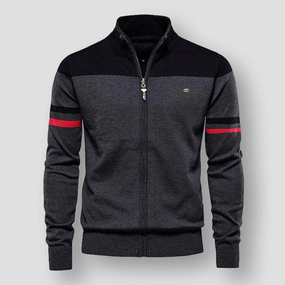 Men's Color-Block Zip-Up Jacket