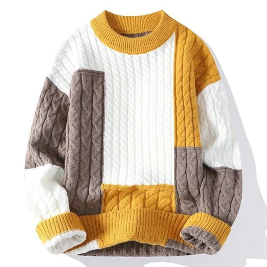 Men's Colorblock Crewneck Sweater