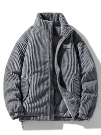 Men's Corduroy Full-Zip Puffer Jacket