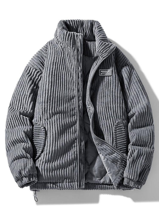 Men's Corduroy Full-Zip Puffer Jacket