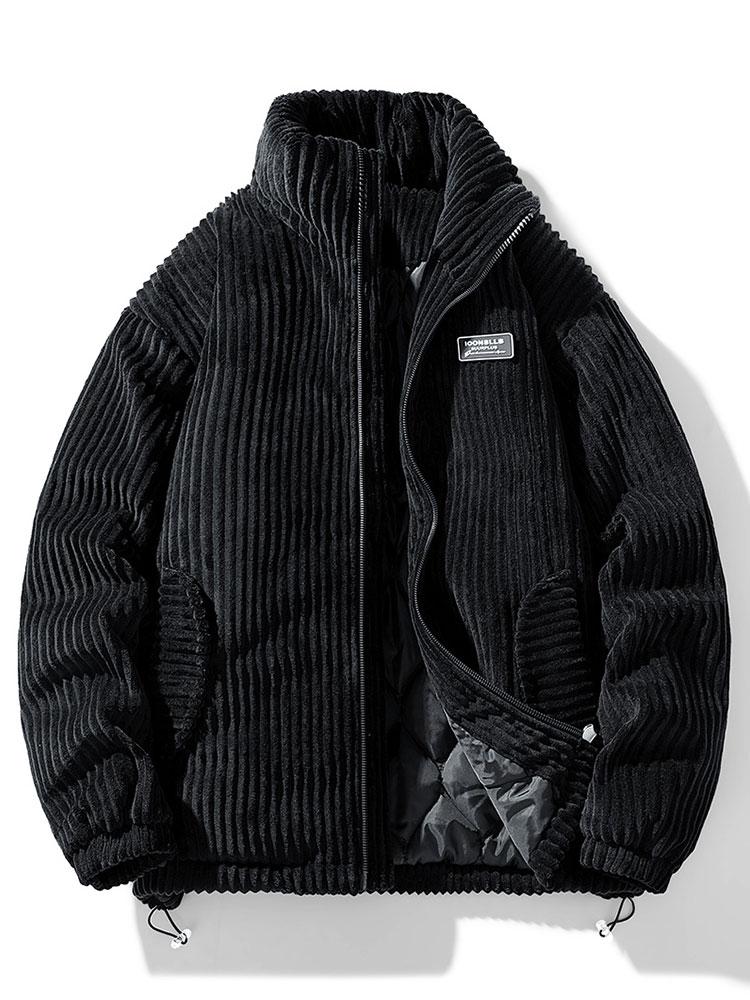 Men's Corduroy Full-Zip Puffer Jacket