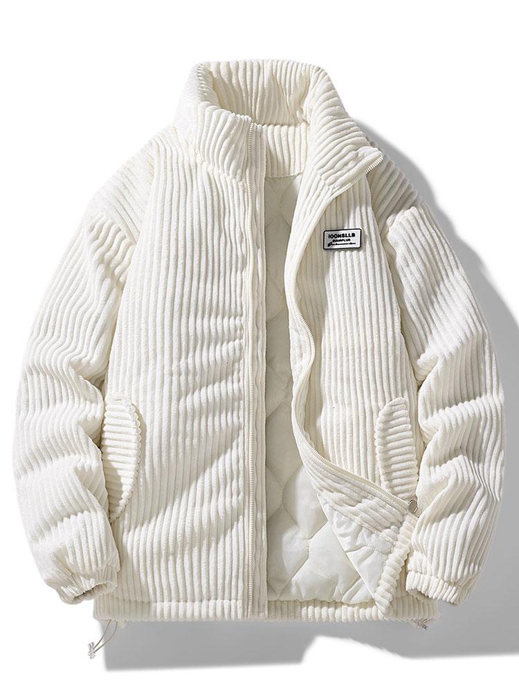 Men's Corduroy Full-Zip Puffer Jacket
